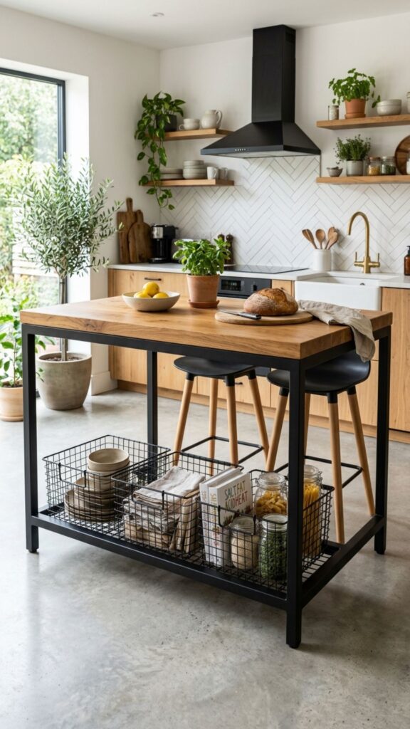 12. Industrial Metal Frame Island