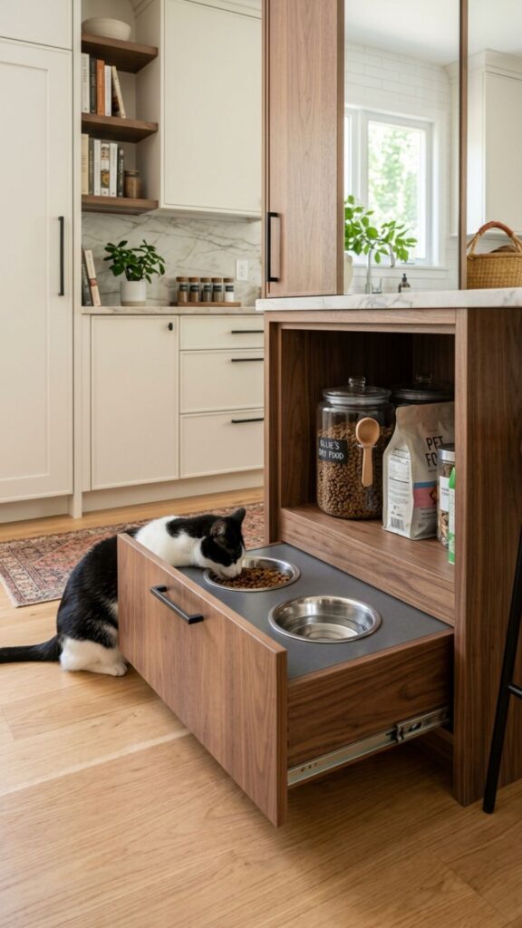 12. Pet Feeding Station Cabinet