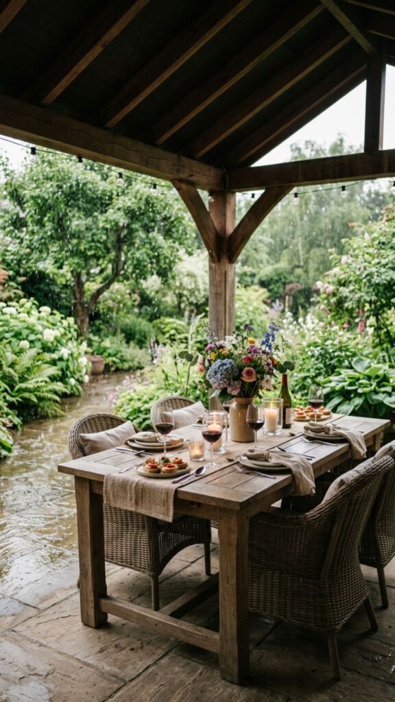 12. Set Up a Covered Dining Area
