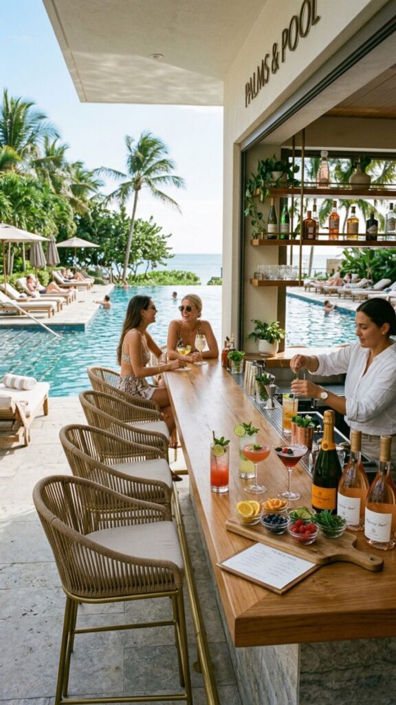 12. Set Up a Poolside Bar Area