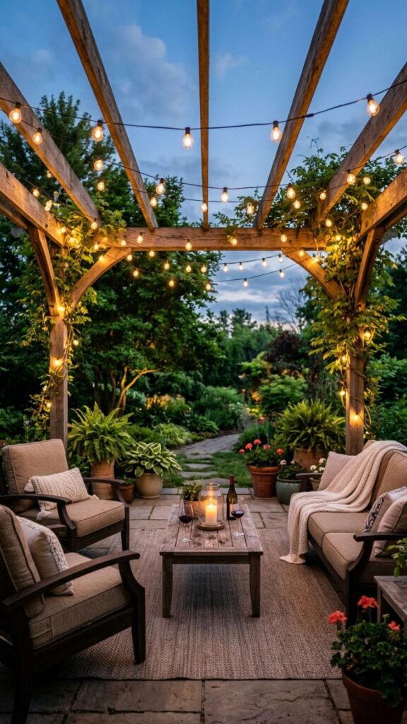 13. Add String Lights for Ambient Warmth