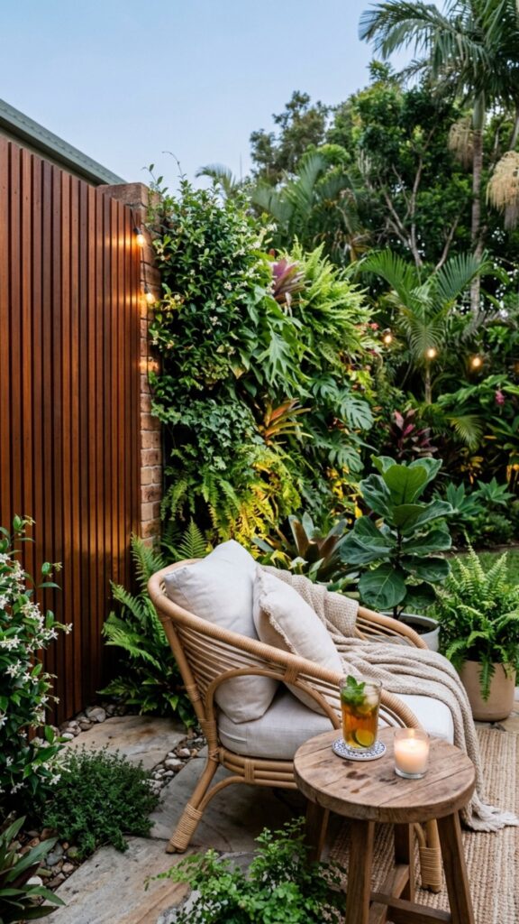13. Add a Green Wall or Privacy Screen