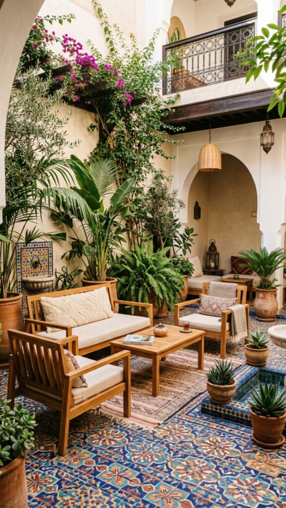 13. Add a Splash of Color With Tiles