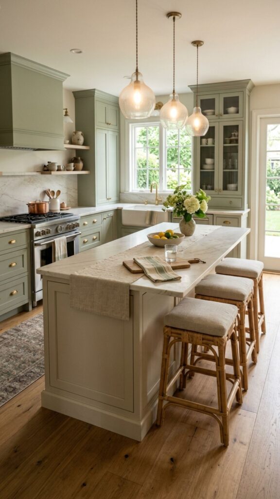 13. Beige and Sage Green Combination