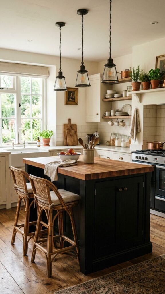 13. Black Butcher-Block Combination