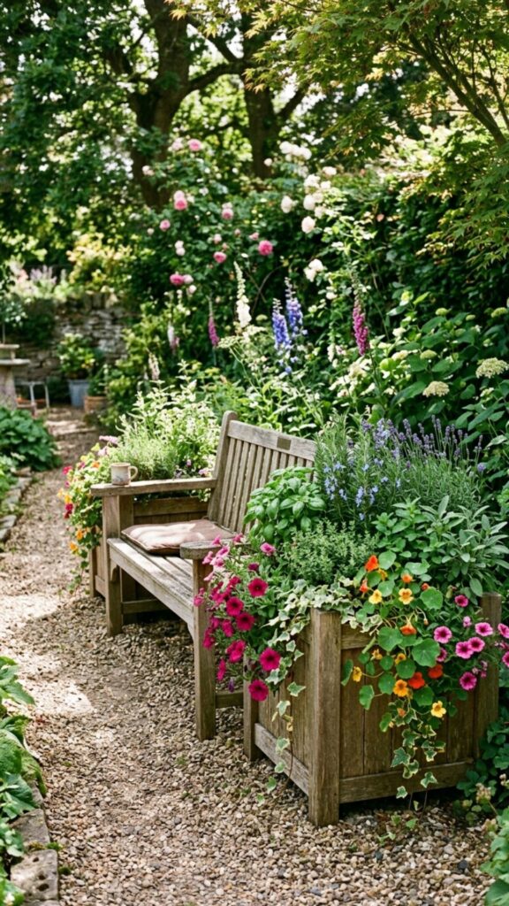 13. Built-In Planter Bench