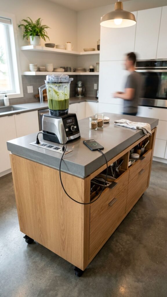 13. Choose a Mobile Island With Power Outlets