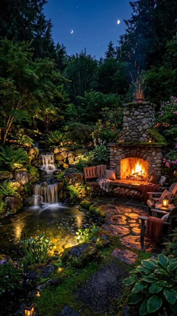 13. Fireplace with Water Feature
