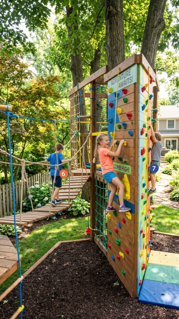 13. Install a Climbing Wall or Ninja Course