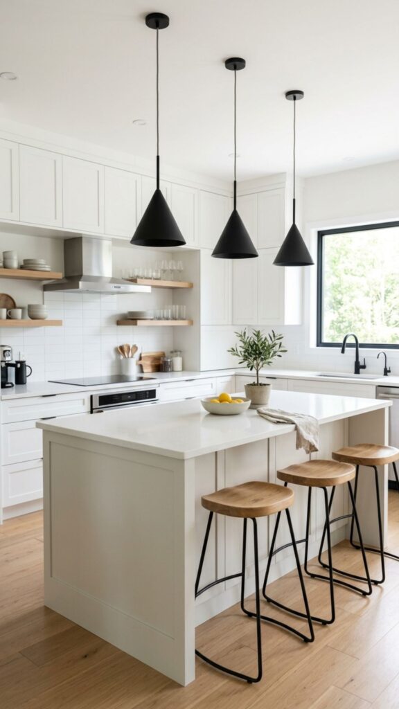 13. Matte Black Modern Pendants
