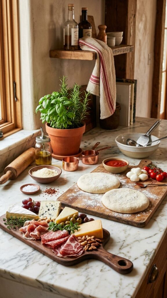 13. Pizza and Charcuterie Prep Station