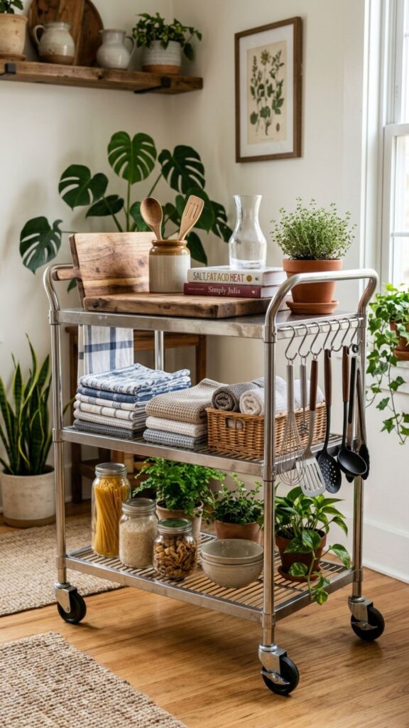 13. Repurpose a Metal Utility Cart