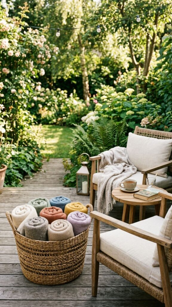 13. Stock a Blanket Basket for Chilly Nights