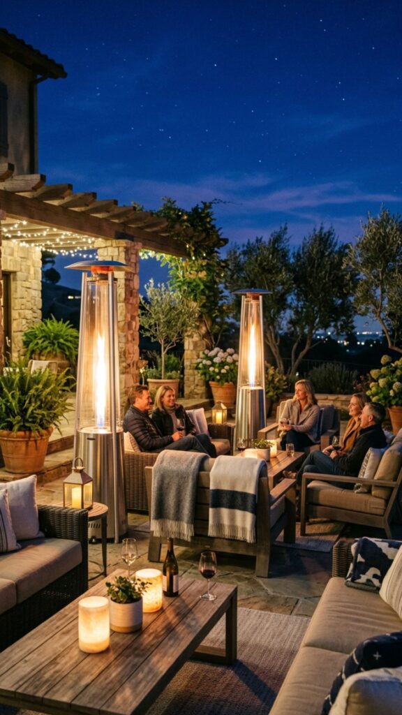 14. Add Outdoor Heaters for Chilly Nights