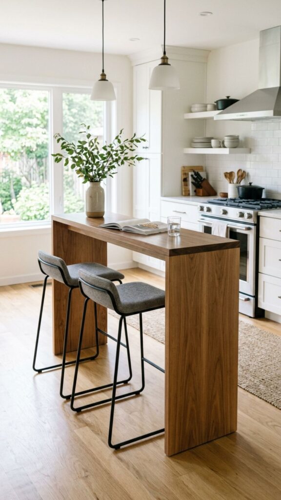 14. Build a Narrow Bar-Height Island