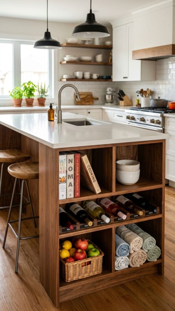14. Build in a Wine Rack or Cubbies
