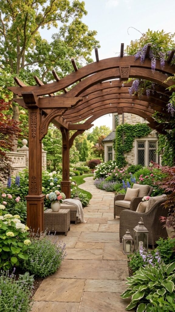 14. Curved Arch Pergola