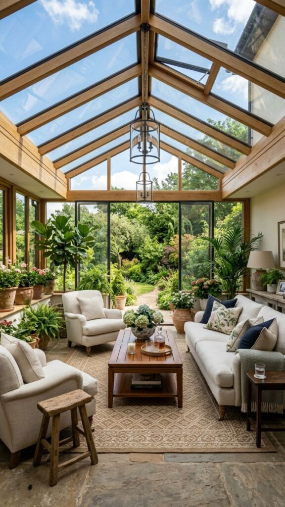 14. Glass-Roof Solarium Patio