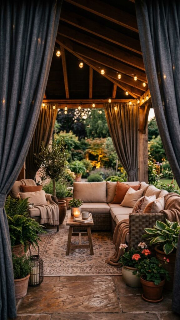 14. Hang Insulated Outdoor Curtains