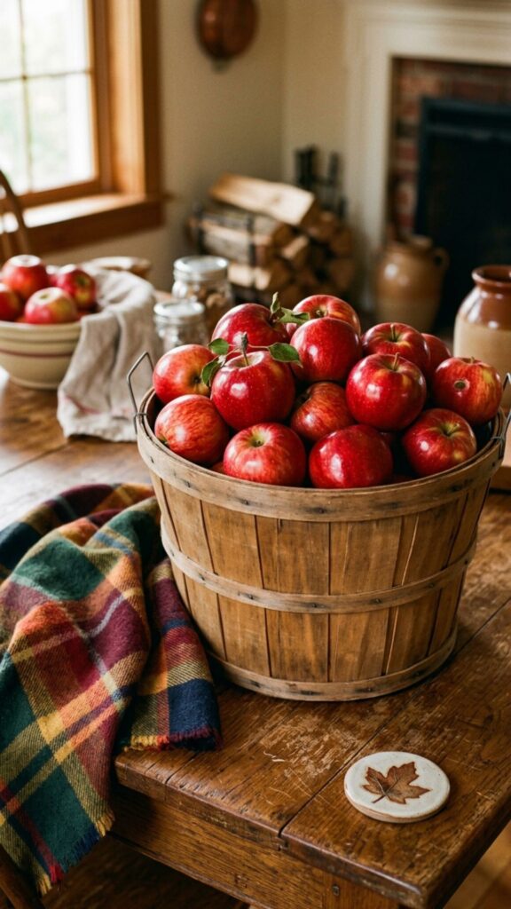 14. Hang a Bushel Basket of Apples
