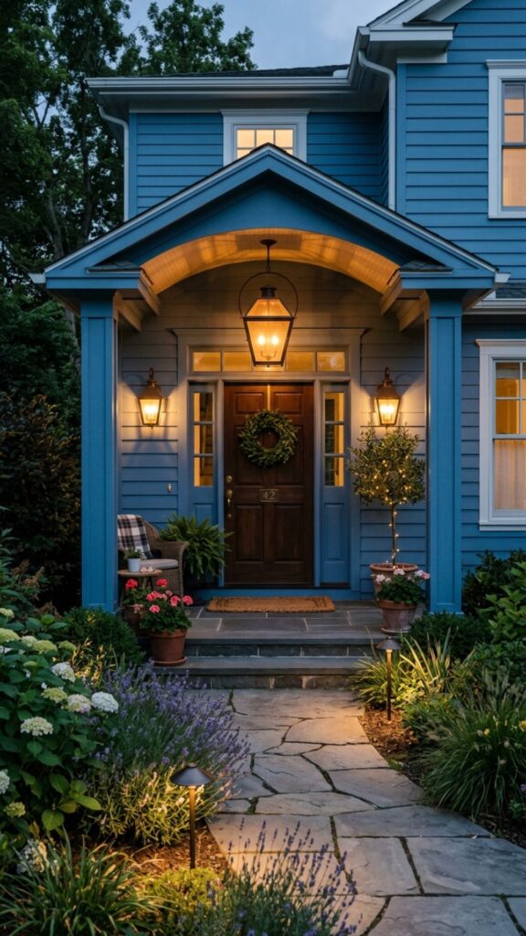 14. Layered Lighting With a Statement Lantern