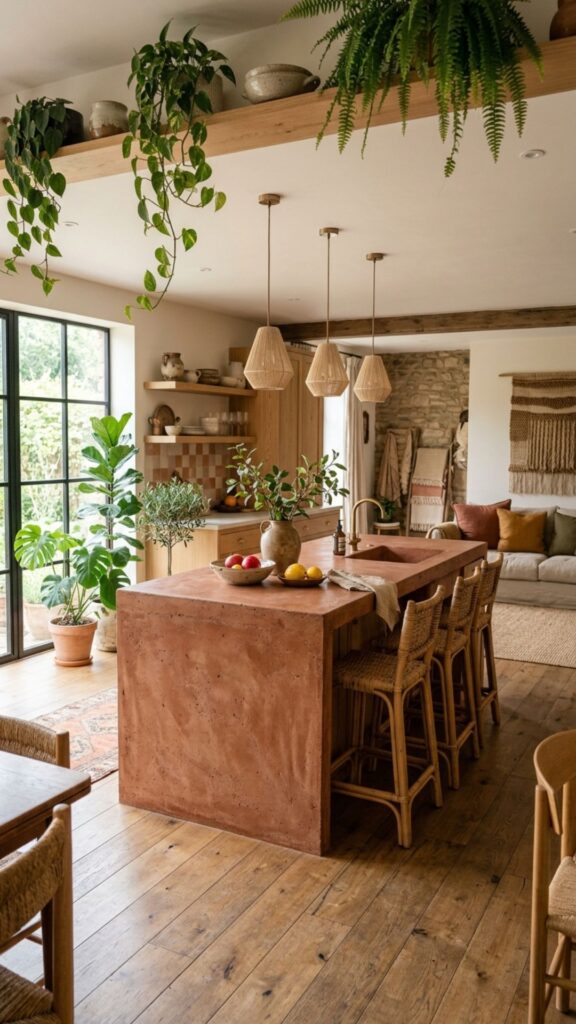 14. Pigmented Concrete in Warm Earth Tones