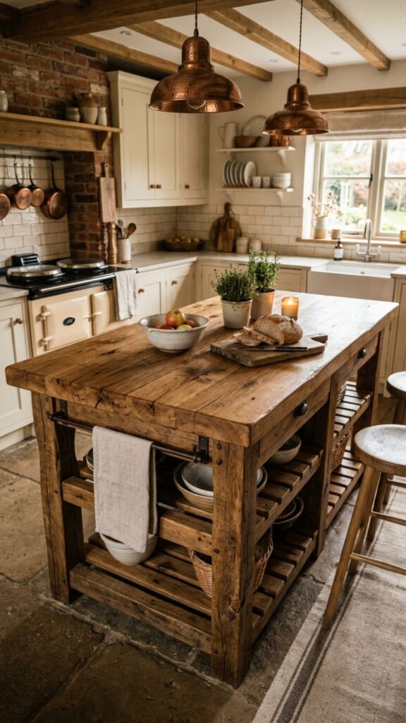 14. Reclaimed Wood Island for Character