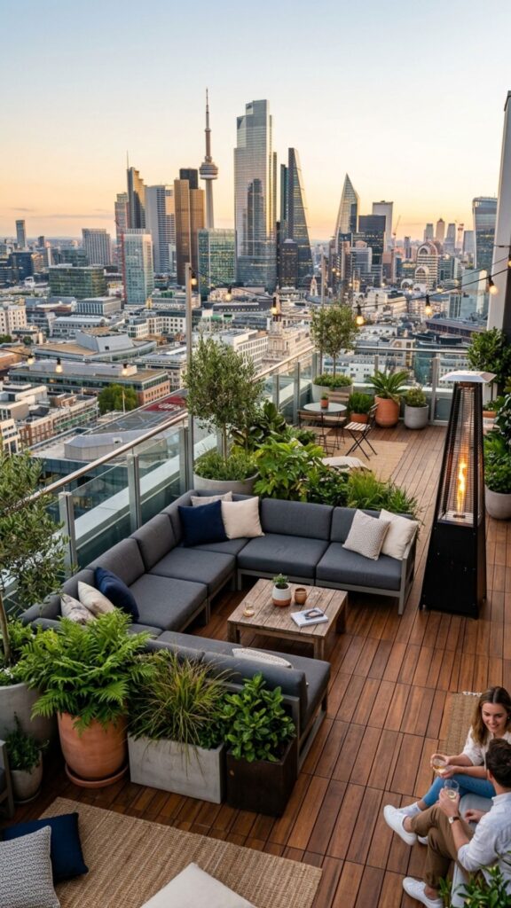 14. Rooftop Terrace With Modular Furniture