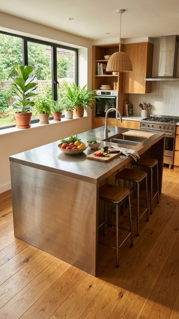 14. Stainless Steel Prep Island