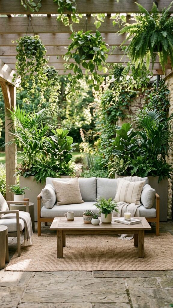14. The Outdoor Living Room with Green Accents