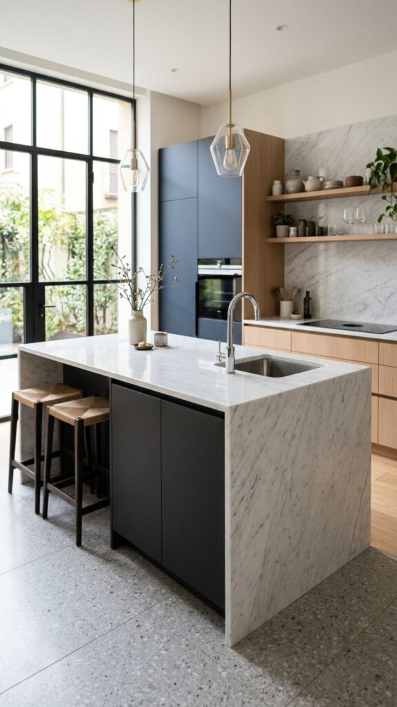 14. Waterfall Edge Countertop