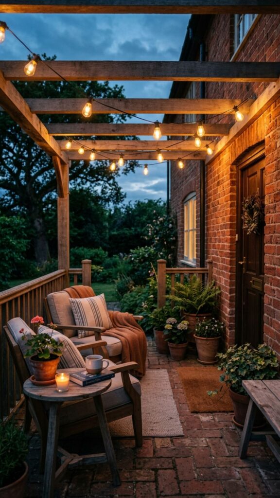 15. Add String Lights for Evening Ambiance