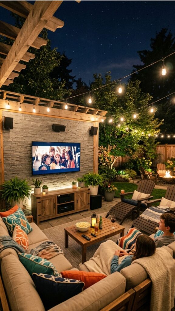 15. Add an Outdoor TV or Entertainment Setup