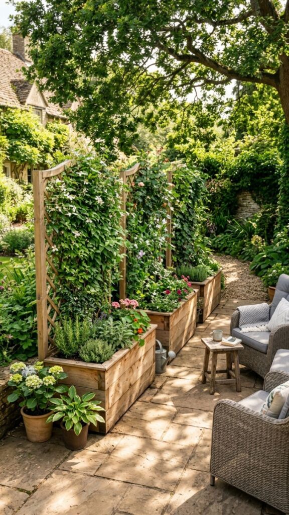 15. Build Raised Planter Boxes With Screens