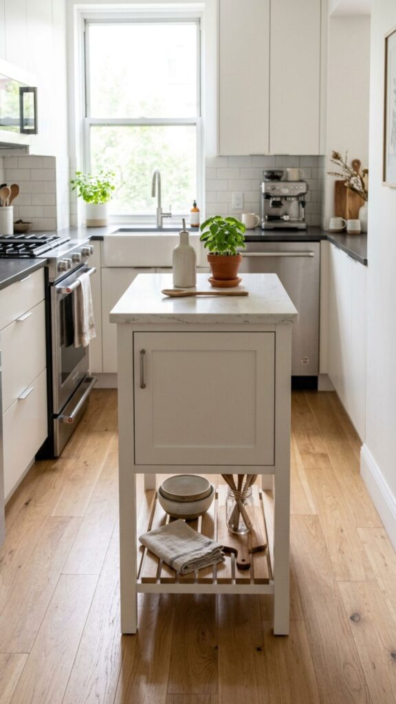 15. Build a Compact Island for Small Kitchens