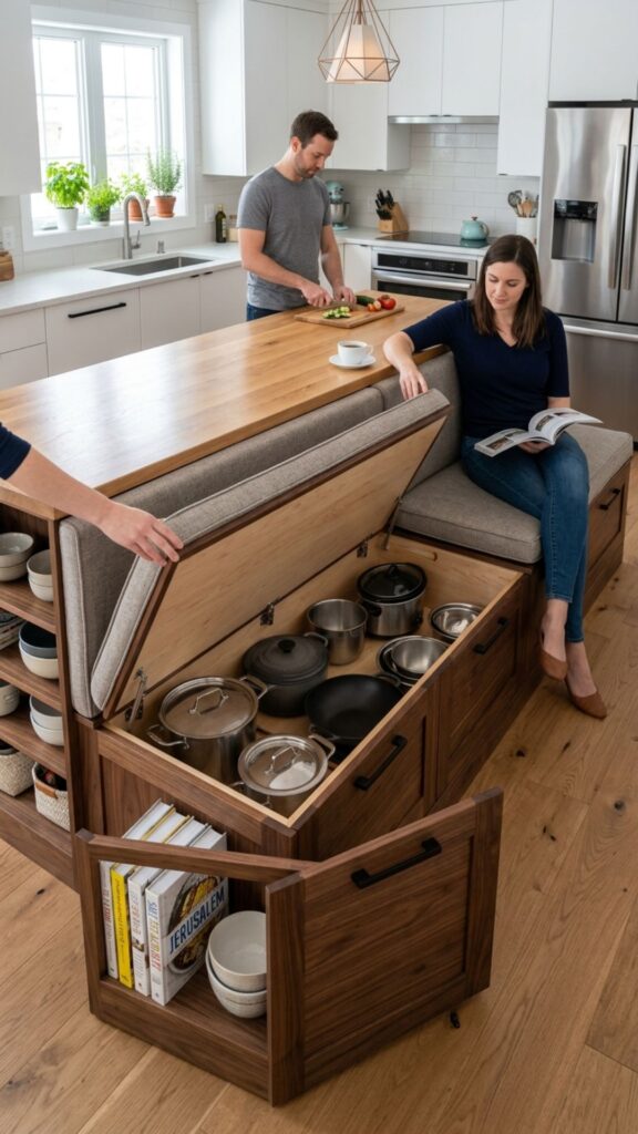 15. Build a Storage Bench Island