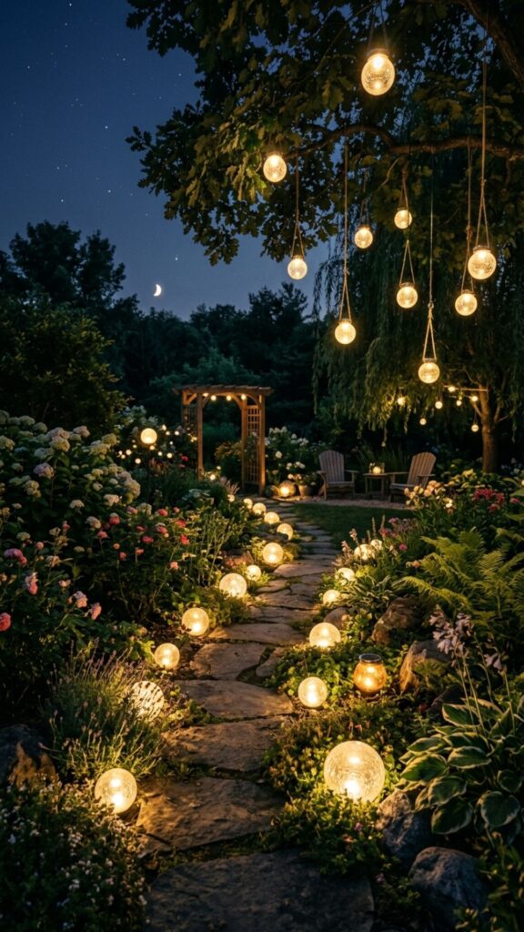 15. Decorate with Solar Globe Lights