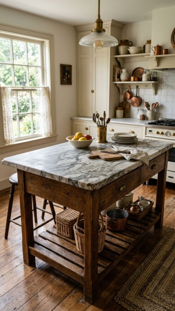 15. Feature a Marble Slab Remnant