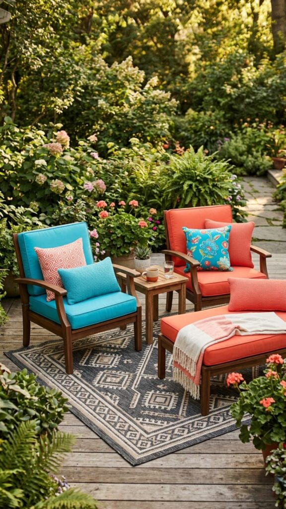 15. Layer in Cushions and Throw Pillows