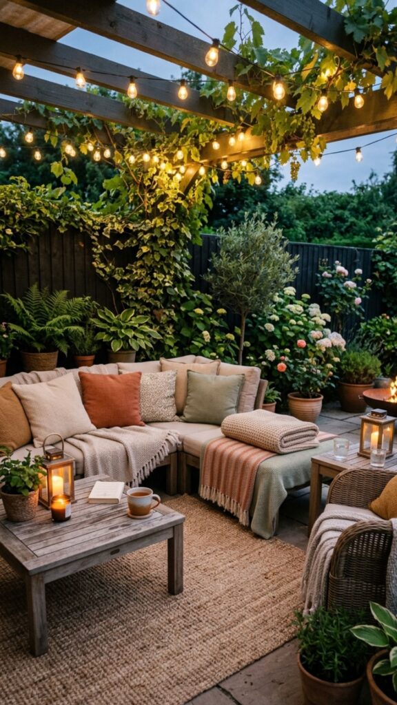 15. Use Outdoor Rugs and Soft Textiles