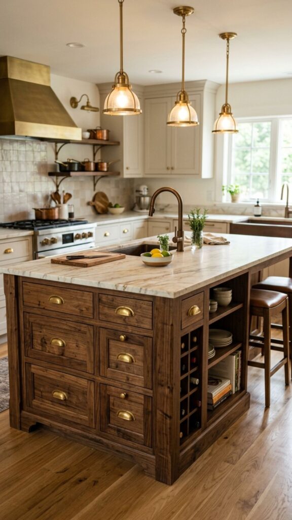 15. Warm Metal Hardware Accents