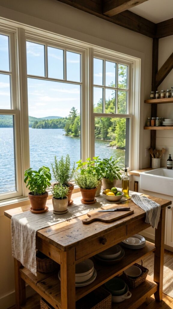 15. Waterfront Window Island Along an Exterior Wall