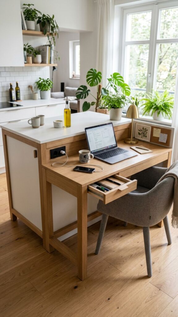 16. Design a Double-Duty Corner Desk Island