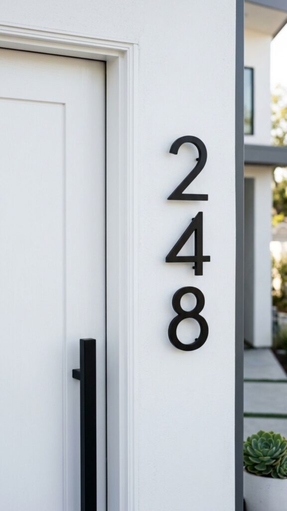 16. Display House Numbers in Bold Black