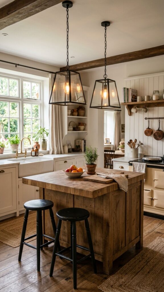 16. Farmhouse Lantern Pendants