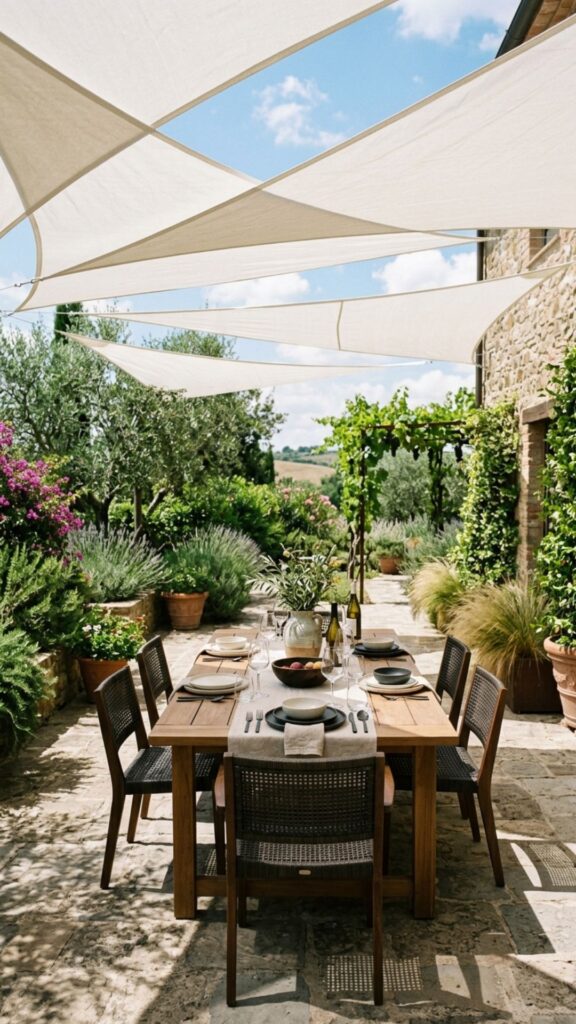 16. Hang a Canopy or Sail Shade