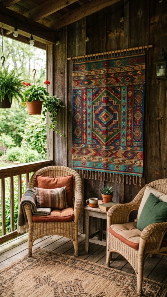 16. Hang a Colorful Tapestry