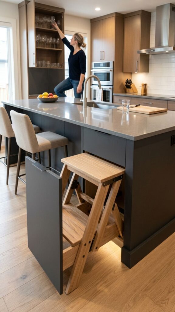16. Hidden Step Stool Drawer