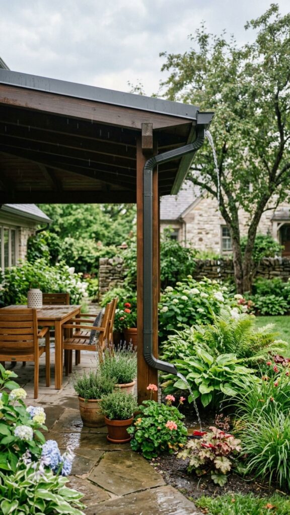 16. Install Gutters Along the Patio Roof