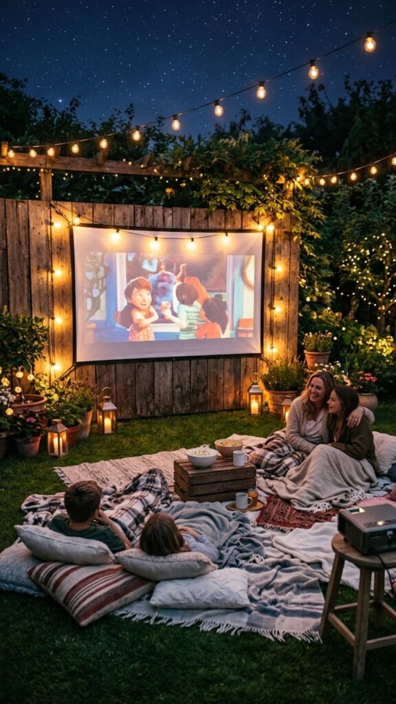 16. Set Up an Outdoor Movie Space
